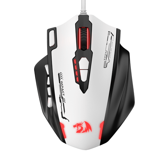 Redragon EU M908 Impact RGB LED MMO Gaming Mouse with 12 Side Buttons, Optical Wired Ergonomic Mouse with Max 24,000DPI, High Precision, 18 Programmable Macro Shortcuts, Comfort Grip
