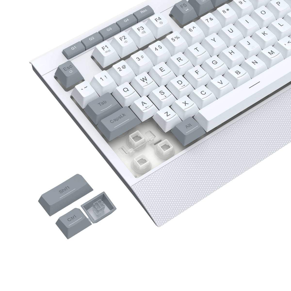 Redragon EU K525 RGB Backlit Membrane Gaming Keyboard with Multimedia Keys, Linear Mechanical-Feel Switch, 4 Extra On-Board Macro Keys, Dedicated Media Control, Detachable Wrist Rest