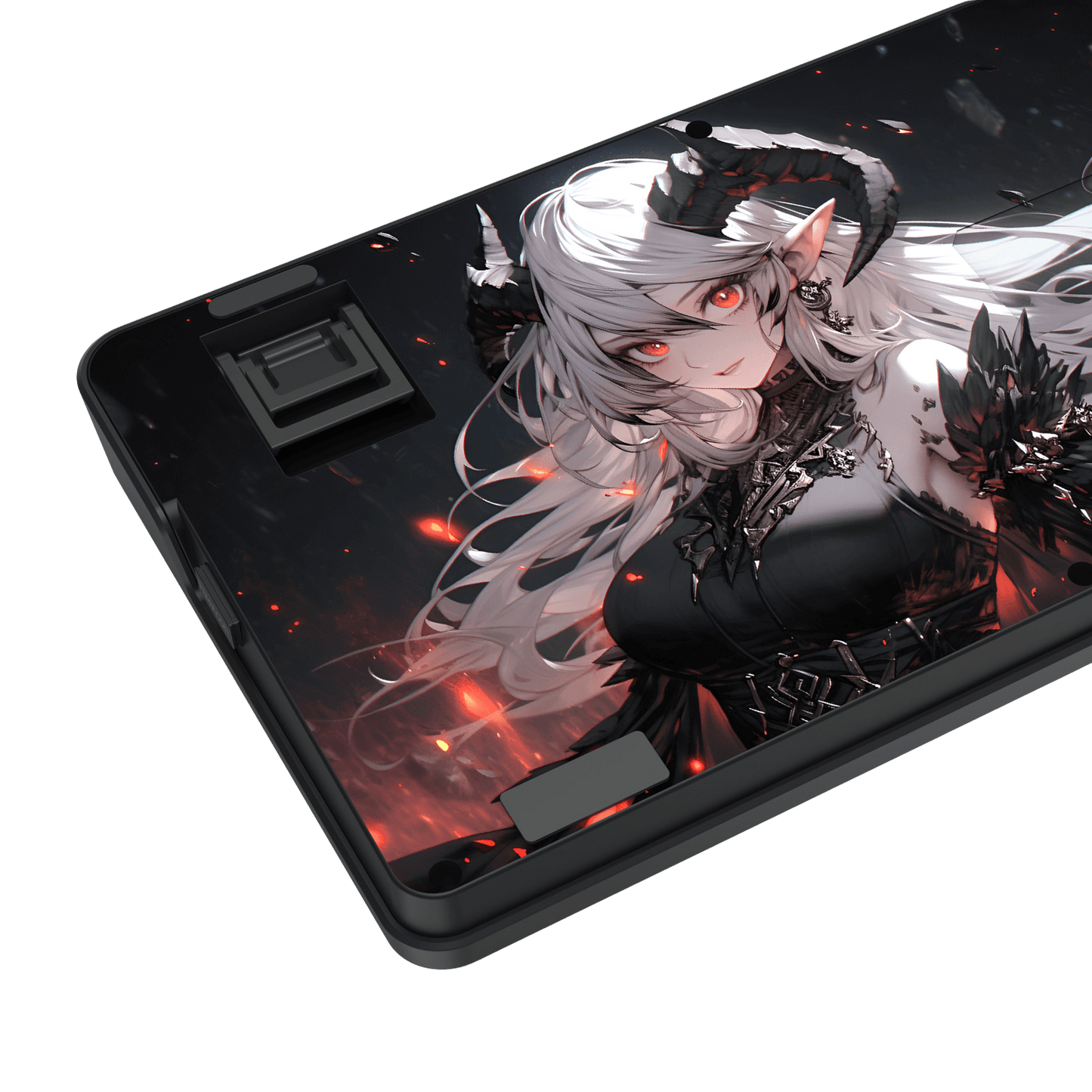 Redragon EU K719 PRO Wireless Gasket Gaming Keyboard w/Hype Screen & Knob, 95 Keys Mechanical Keyboard, Easy-Control 1.14’’ TFT Info Display, 5-Layer Noise Dampening, Custom Linear Switch, Anime Edition, Black and Red