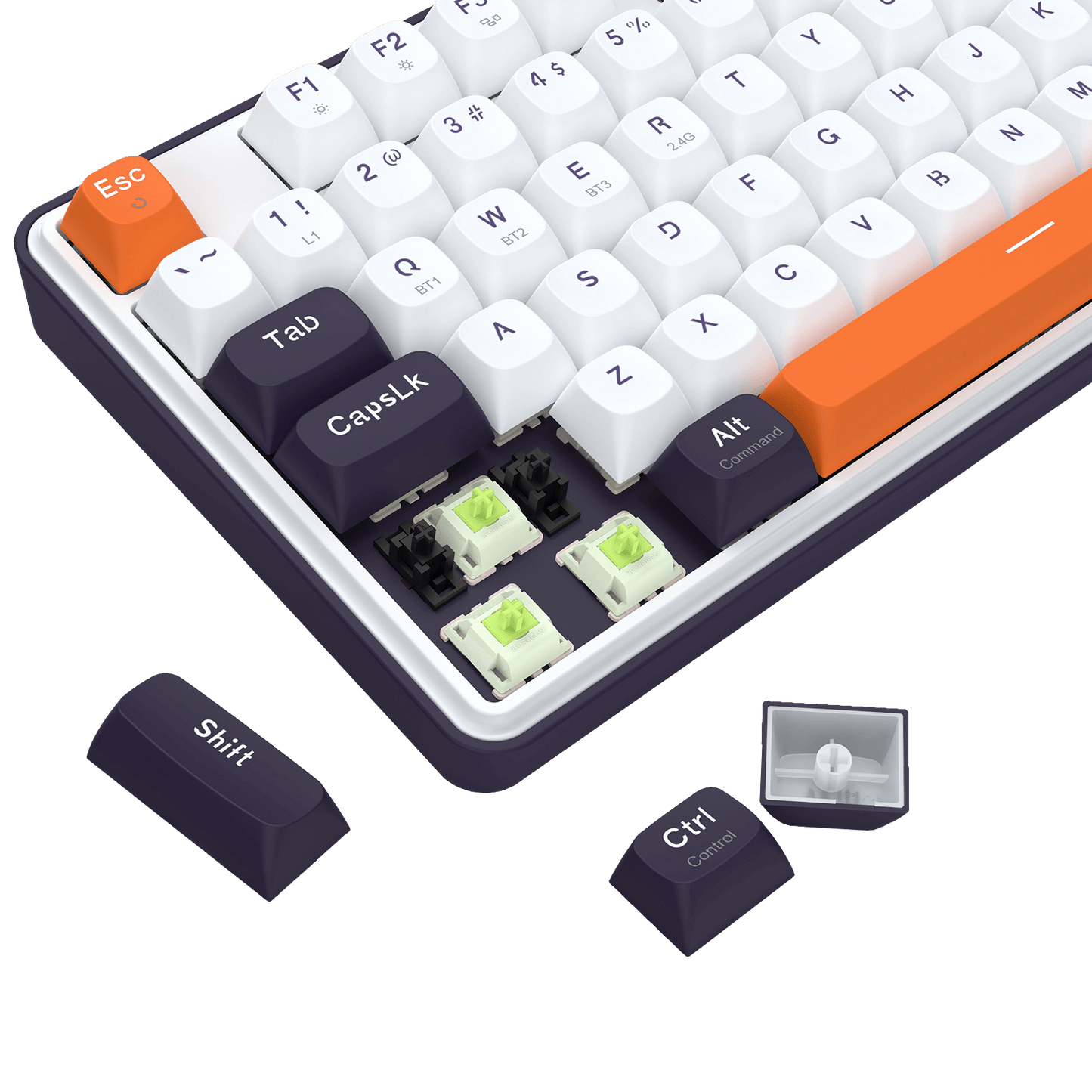 Redragon EU K689 PRO Wireless Gasket RGB Gaming Keyboard, 104 Keys + Extra 4 Hotkeys Mechanical Keyboard w/Upgraded Hot-swappable Socket, 5-Layer Noise Dampening, Round PBT Keycaps, Custom Linear Switch