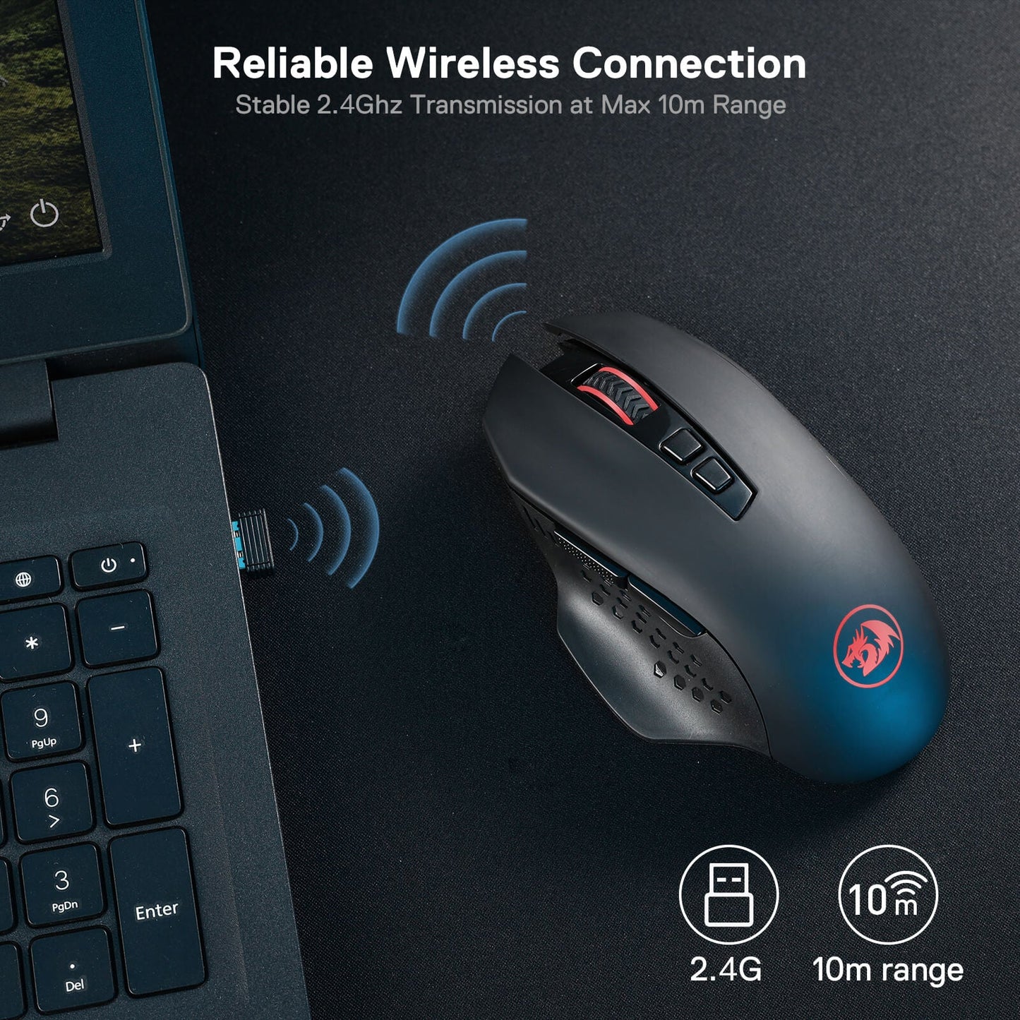 Redragon EU M656 Gainer Wireless Gaming Mouse,