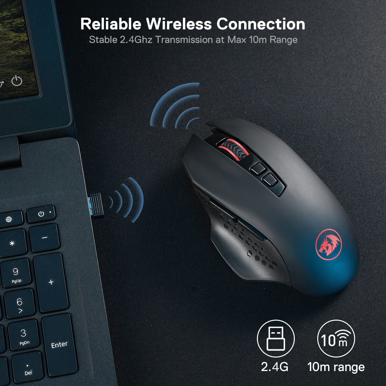 Redragon EU M656 Gainer Wireless Gaming Mouse,