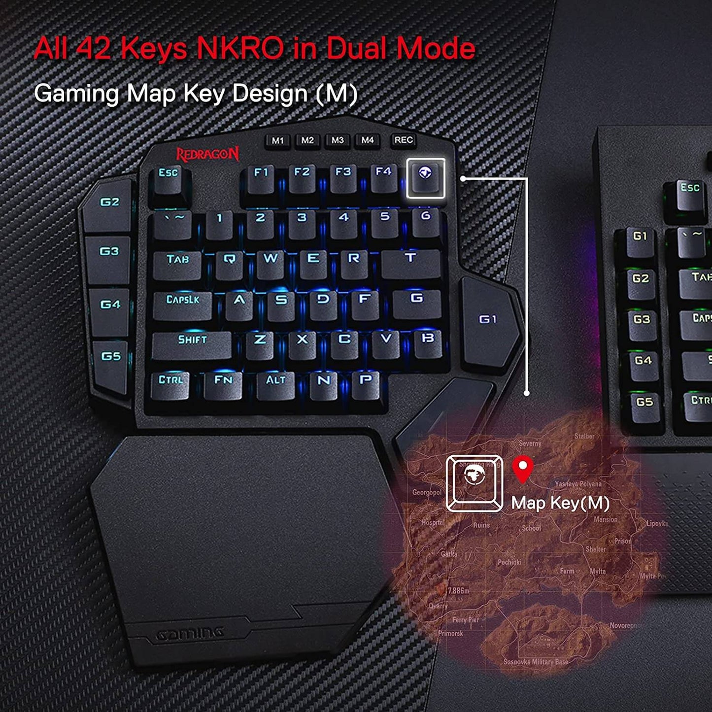 Redragon EU K585 DITI Wireless One-Handed Mechanical Keyboard