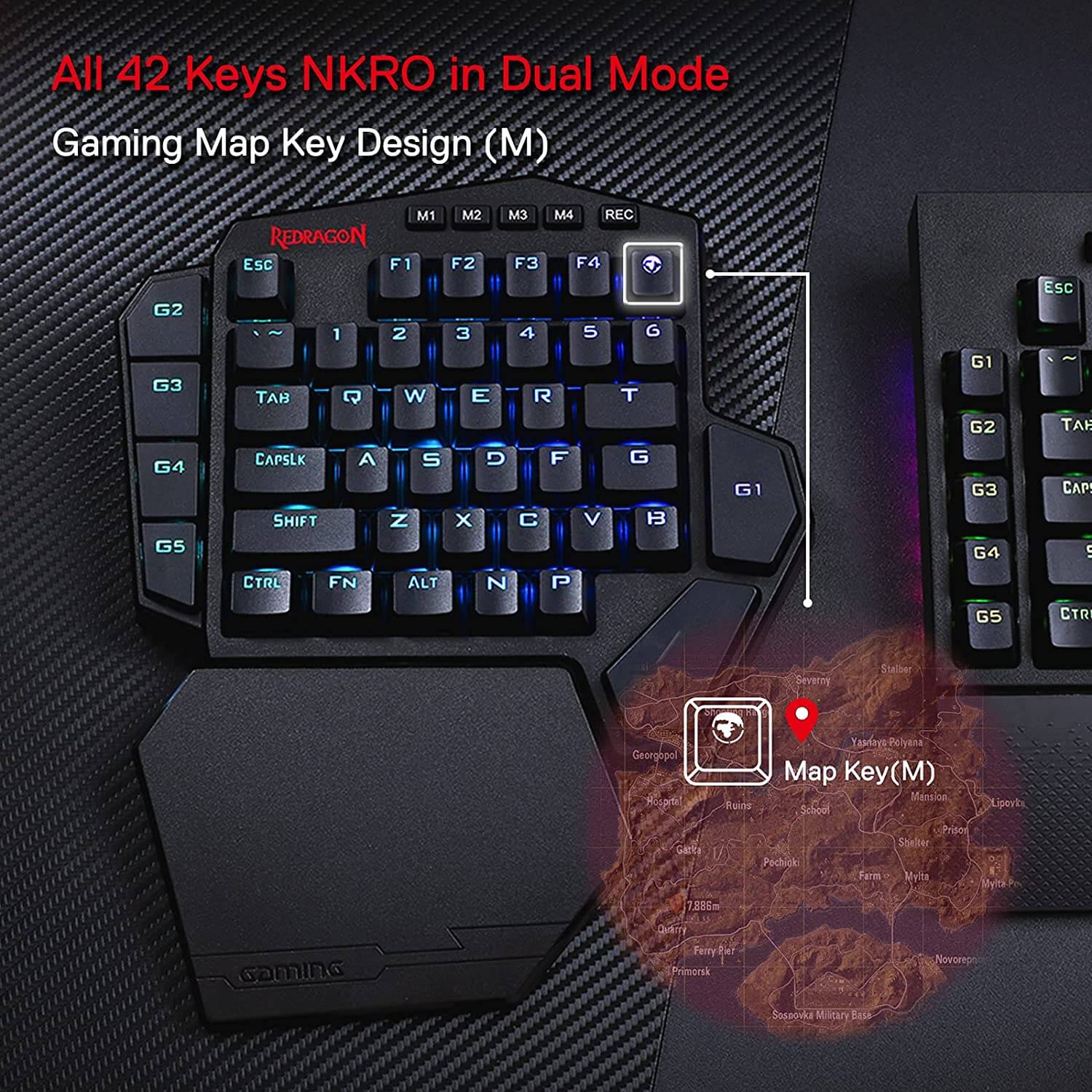 Redragon EU K585 DITI Wireless One-Handed Mechanical Keyboard