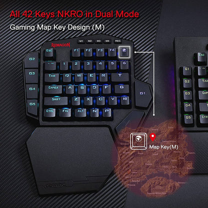 Redragon EU K585 DITI Wireless One-Handed Mechanical Keyboard