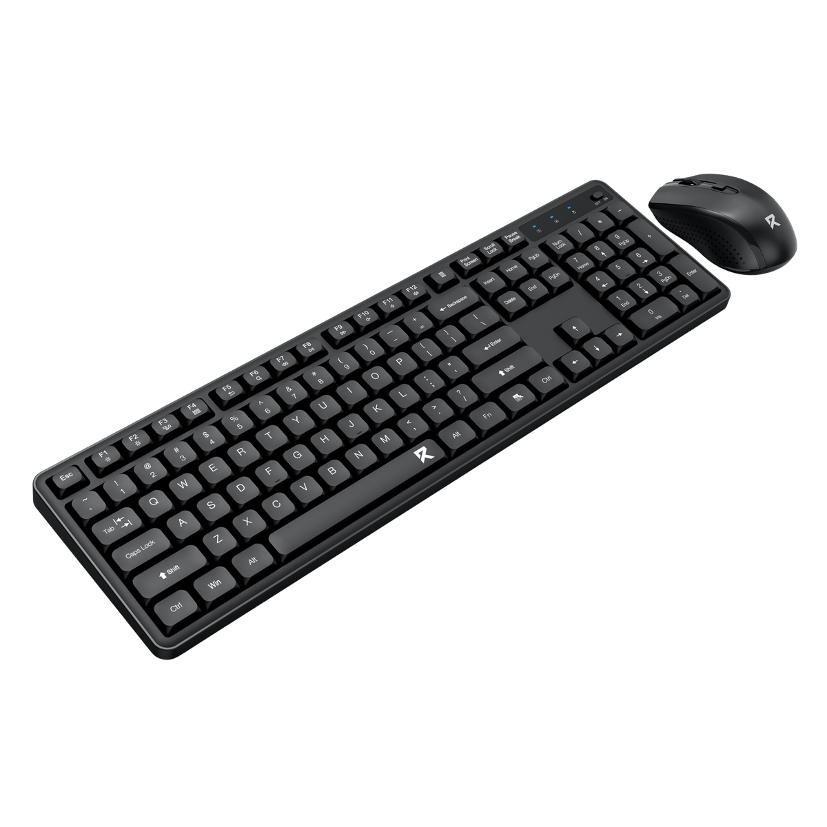 Redragon EU BS7634 Wireless Keyboard and Mouse Combo, 104 Keys 2.4Ghz Wireless Low-Profile Membrane Keyboard w/Low Profile Design, Ergnomic Comfort Grip, 4000 DPI Max Mouse
