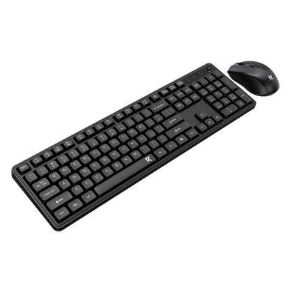 Redragon EU BS7634 Wireless Keyboard and Mouse Combo, 104 Keys 2.4Ghz Wireless Low-Profile Membrane Keyboard w/Low Profile Design, Ergnomic Comfort Grip, 4000 DPI Max Mouse