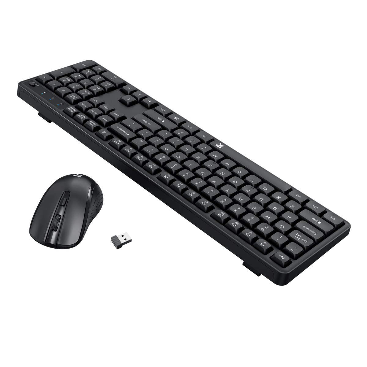 Redragon EU BS7634 Wireless Keyboard and Mouse Combo, 104 Keys 2.4Ghz Wireless Low-Profile Membrane Keyboard w/Low Profile Design, Ergnomic Comfort Grip, 4000 DPI Max Mouse