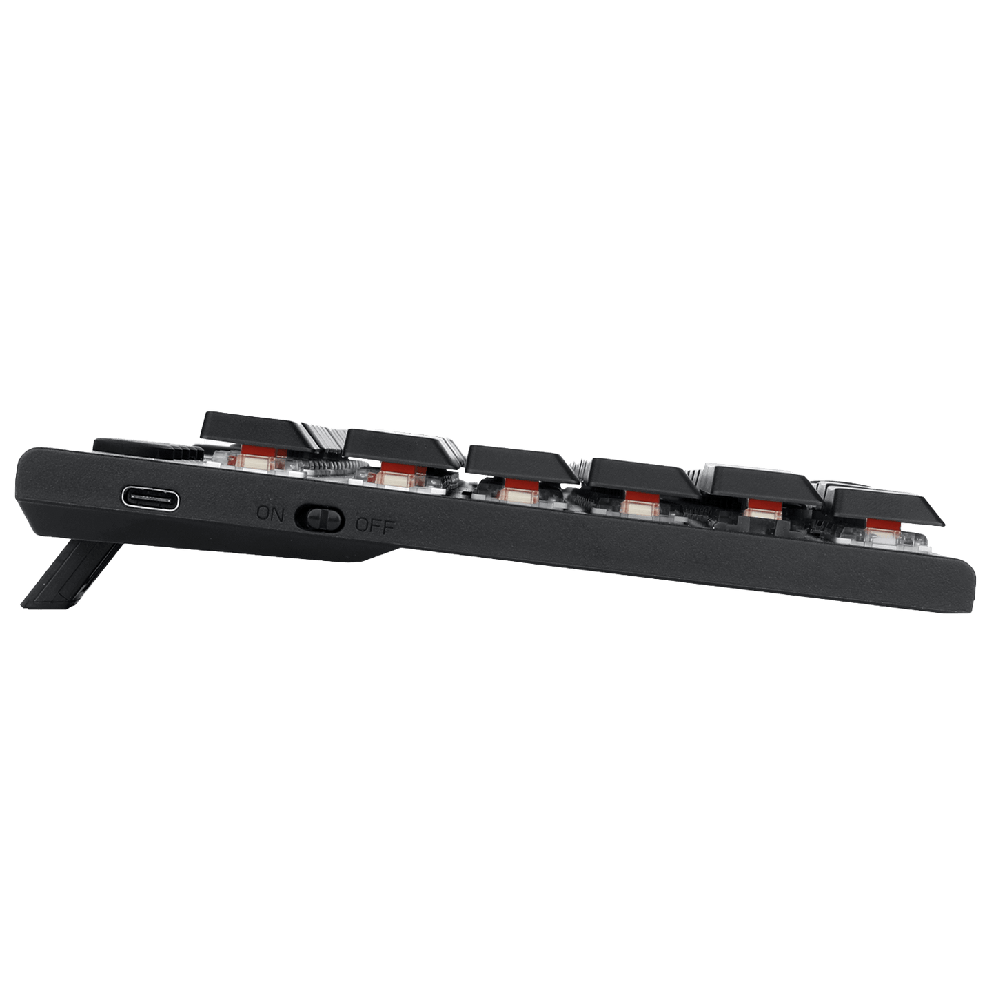 Redragon EU, Bluetooth/2.4Ghz/Wired Tri-Mode Ultra-Thin Low Profile Gaming Keyboard w/No-Lag Cordless Connection, Dedicated Media Control & Linear Red Switch
