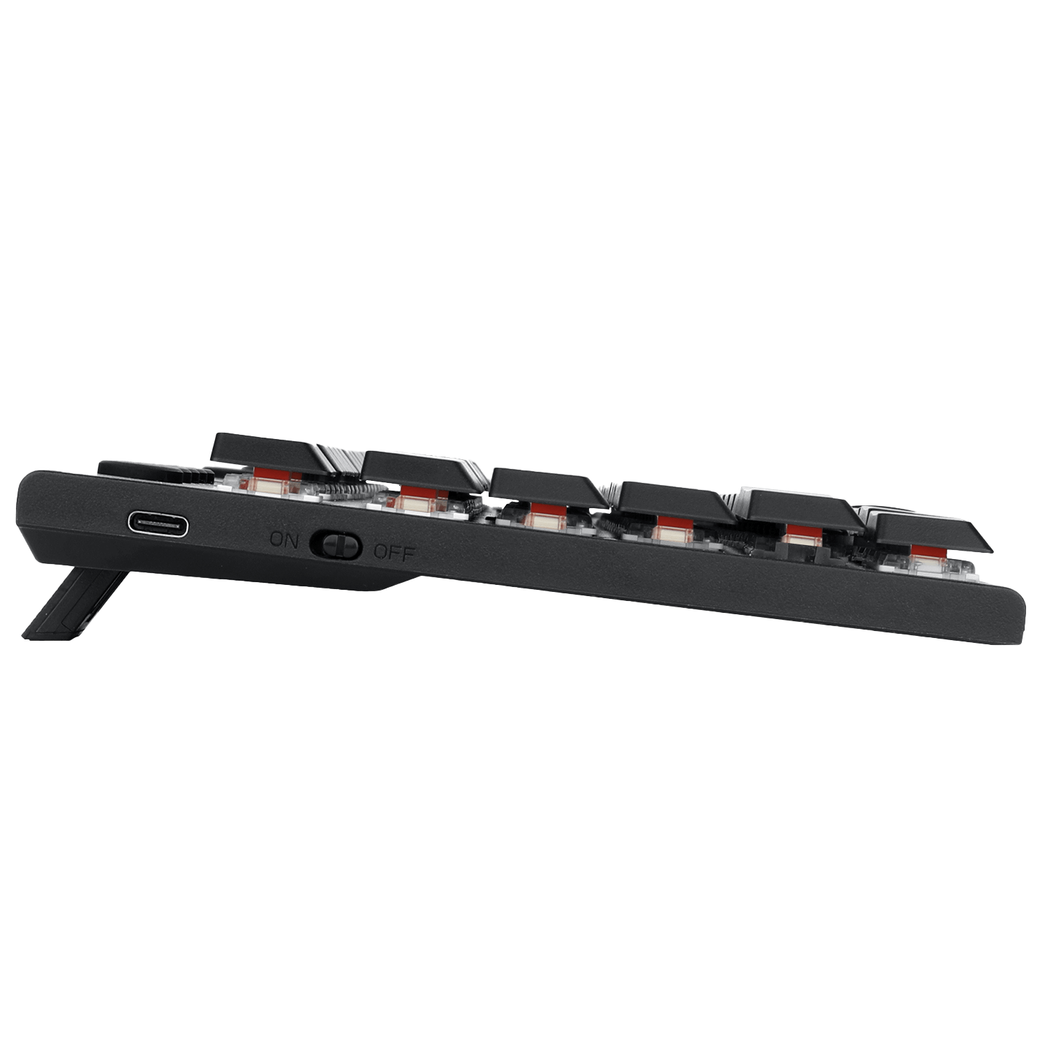 Redragon EU, Bluetooth/2.4Ghz/Wired Tri-Mode Ultra-Thin Low Profile Gaming Keyboard w/No-Lag Cordless Connection, Dedicated Media Control & Linear Red Switch