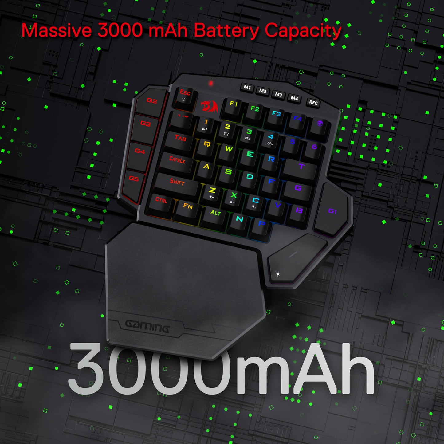 Redragon EU DITI K585 Wireless One-Handed Gaming Keyboard