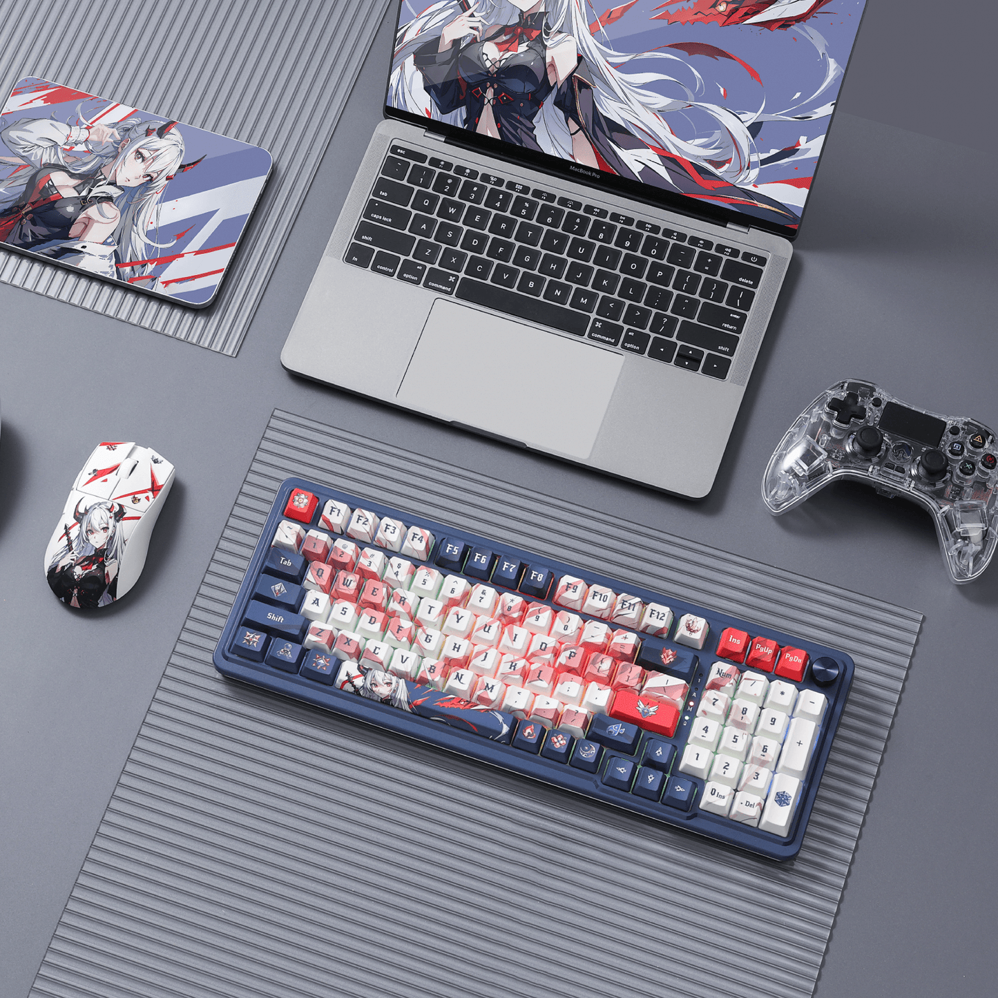 Redragon EU, K686 Pro SE Wireless Gaming Keyboard with Anime-Inspired Design, Featuring 98 Gasket Keys and 3-Mode Connectivity