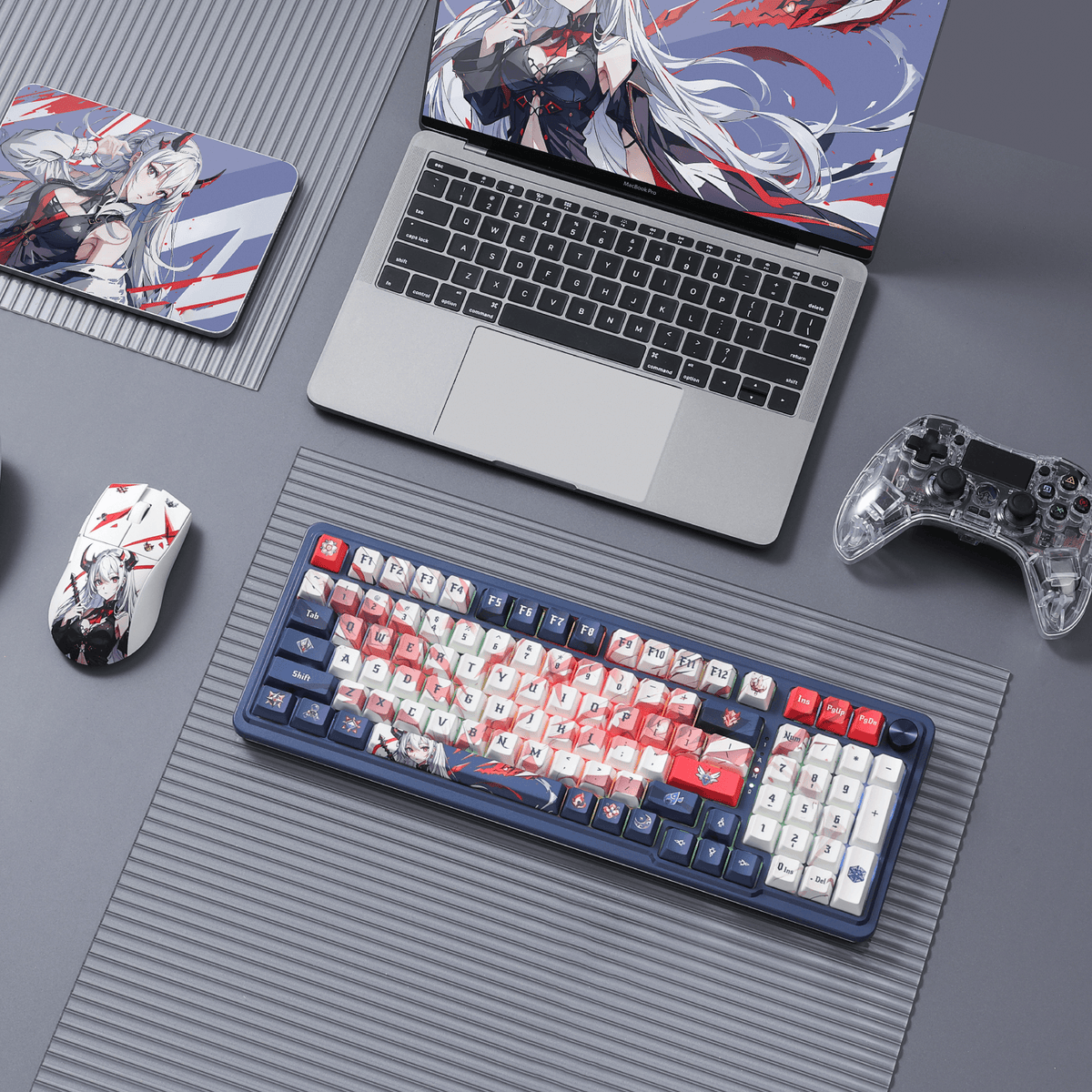 Redragon EU K686 Pro SE Wireless Gaming Keyboard with Anime-Inspired Design, Featuring 98 Gasket Keys and 3-Mode Connectivity