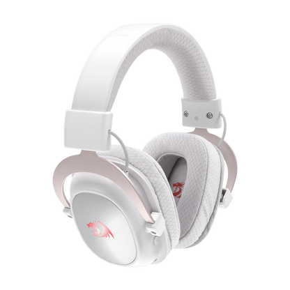 Redragon EU H510 PRO 3-Mode RGB White Gaming Headset - 7.1 Surround Sound - 53MM Audio Drivers in Memory Foam Ear Pads w/Durable Fabric Cover- Multi Platforms Headphone - USB Powered for PC/PS4/NS