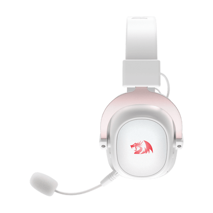 Redragon EU H510 PRO 3-Mode RGB White Gaming Headset - 7.1 Surround Sound - 53MM Audio Drivers in Memory Foam Ear Pads w/Durable Fabric Cover- Multi Platforms Headphone - USB Powered for PC/PS4/NS