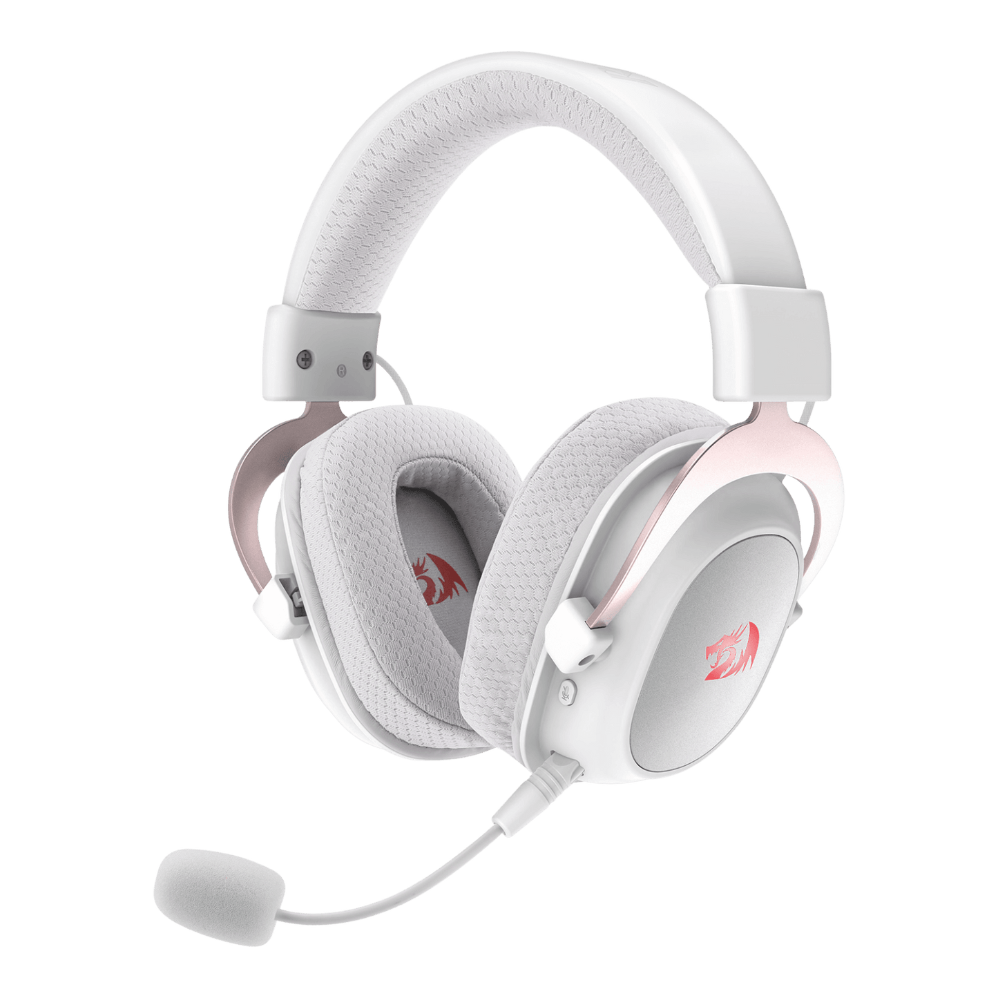 Redragon EU H510 PRO 3-Mode RGB White Gaming Headset - 7.1 Surround Sound - 53MM Audio Drivers in Memory Foam Ear Pads w/Durable Fabric Cover- Multi Platforms Headphone - USB Powered for PC/PS4/NS | show