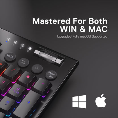 Redragon EU K618 Wireless Ultra-Thin Low Profile RGB Mechanical Keyboard