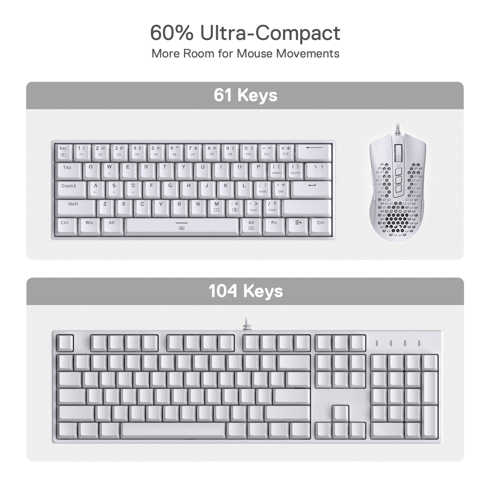 Redragon EU K630 Dragonborn 60% Wired RGB Gaming Keyboard