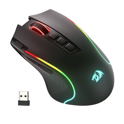 Redragon EU M612 PRO RGB Gaming Mouse, 8000 DPI Wired/Wireless Optical Gamer Mouse with 7 Programmable Buttons & 7 Backlit Modes, BT & 2.4G Wireless, Software Supports DIY Keybinds Rapid Fire Button