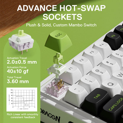 Redragon EU K686 MAX Keyboard with Switch Toggle for Windows and Mac OS Compatibility, Showing Seamless Switching Between Two Operating Systems