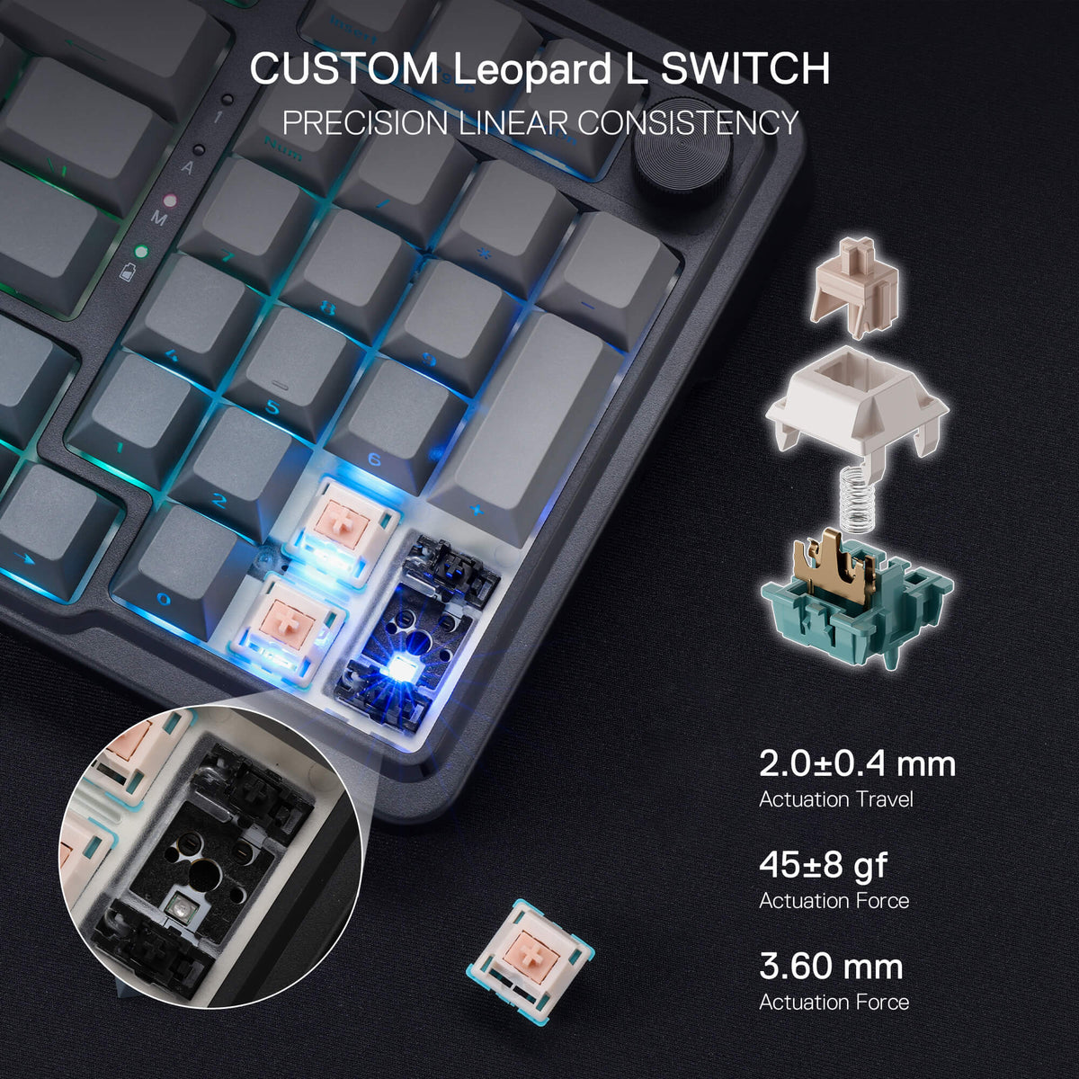 Redragon EU K686 PRO 98 Keys Wireless Gasket RGB Gaming Keyboard, 3-Mode PBT Mechanical Keyboard w/Hot-Swap South-Facing RGB Socket, Dedicated Knob Control & 5-Layer Noise Dampening, Gradient PBT Keycaps
