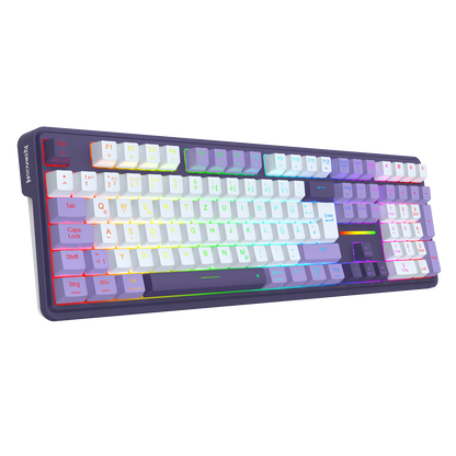 Redragon K745 PRO – kabellose 108-Tasten-RGB-Gaming-Tastatur mit Gasket-Tasten, 4 Hotkeys | Zusätzliche Schnelltasten, 0-Delay-Tri-Mode, gepolsterte Geräuschdämpfung für einen sanften, satten Anschlag, farbechte PBT-Tastenkappen, PRO-Software