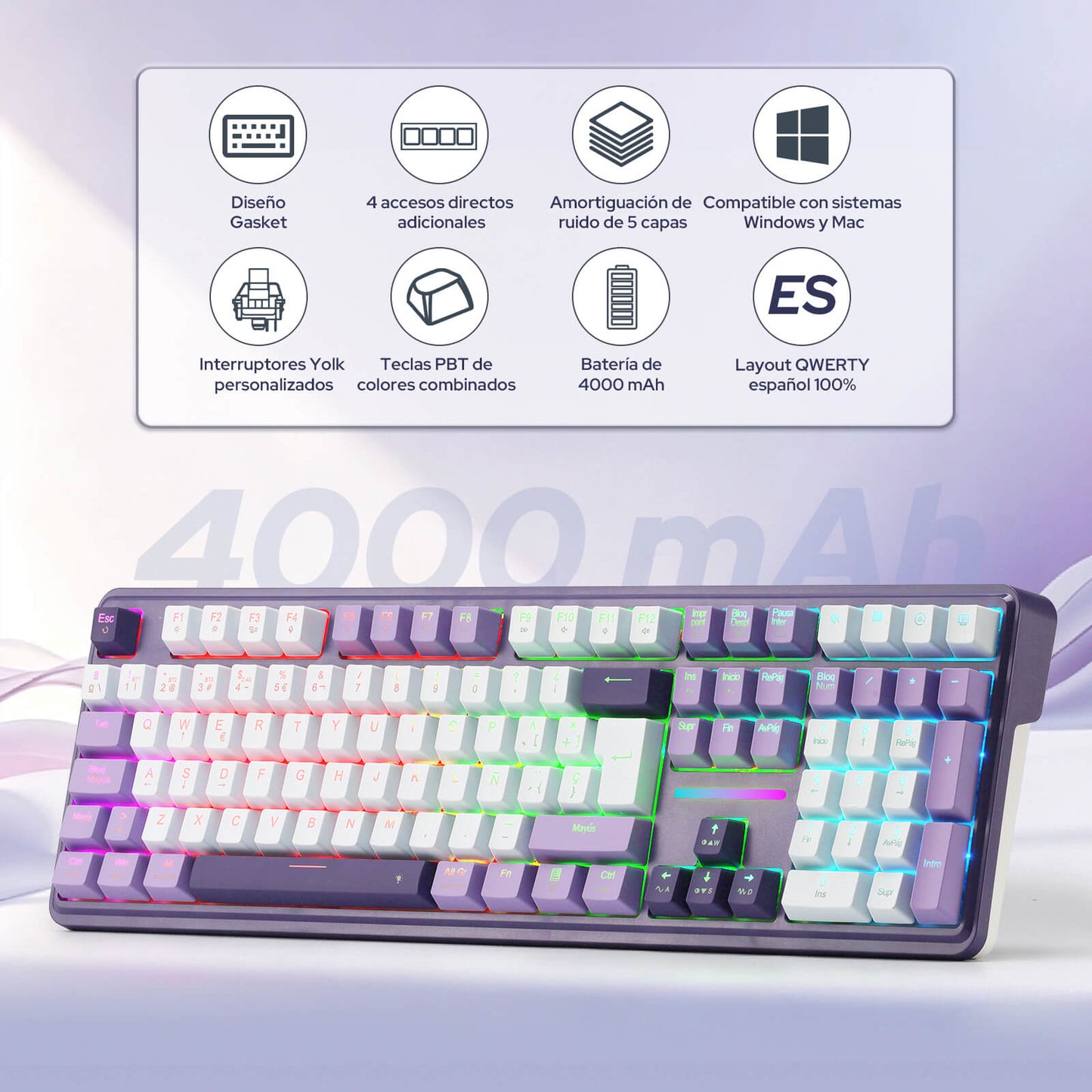 Teclado Redragon K745 PRO con tres modos y sin retardo