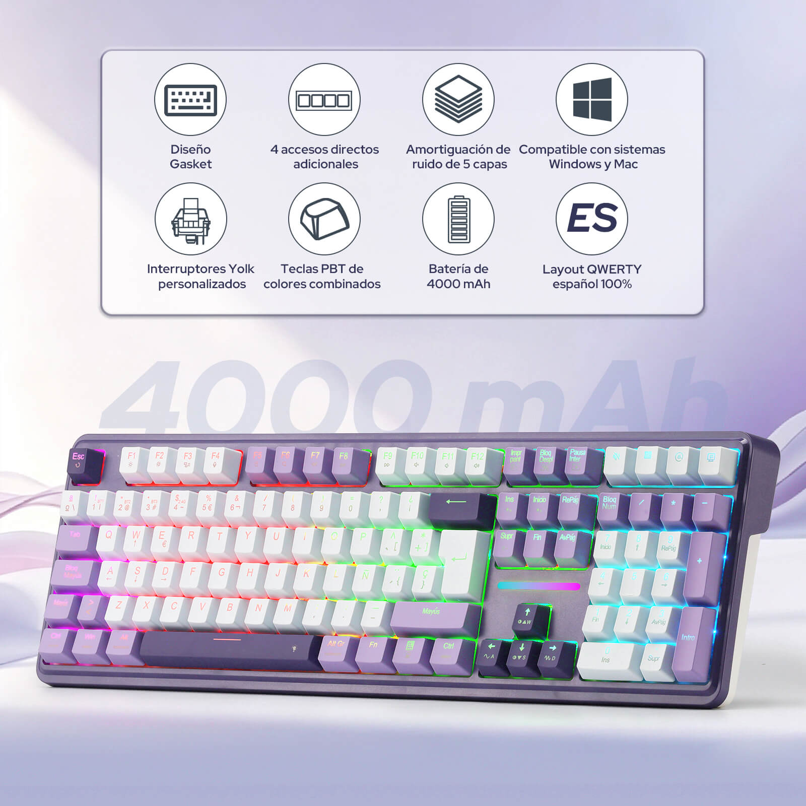 Teclado Redragon K745 PRO con tres modos y sin retardo