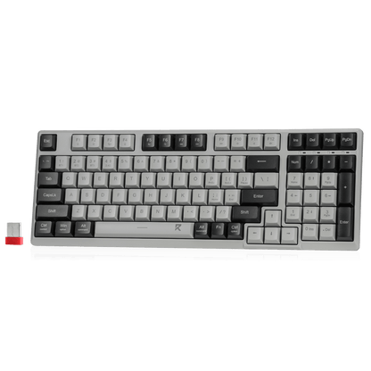 Redragon EU BK7114 96% 98 Keys Scissor Mechanism Slim Wireless Keyboard Black Grey