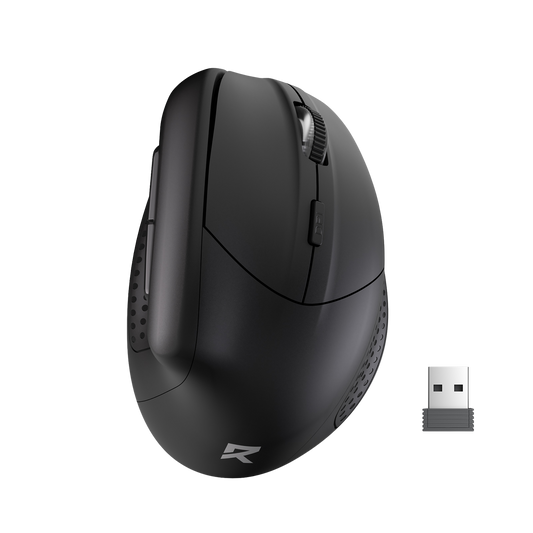 Redragon EU BM-4033 Wireless Vertical Ergonomic Mouse, 2.4GHz Connection, 5 Levels Up to 4000 DPI, Auto Power Saving Mice for Laptop, Desktop, PC, Black