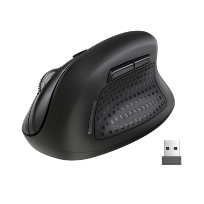Redragon EU BM-4033 Wireless Vertical Ergonomic Mouse, 2.4GHz Connection, 5 Levels Up to 4000 DPI, Auto Power Saving Mice for Laptop, Desktop, PC, Black