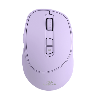 Redragon EU BM4195 AI Smart Wireless Mouse, 2.4G & BT Computer Office Mouse, Translate & Voice Typing, 5 DPI Adjustable, Ergonomic Design, Long Battery Life, for Laptop/Desktop/PC, Purple | show