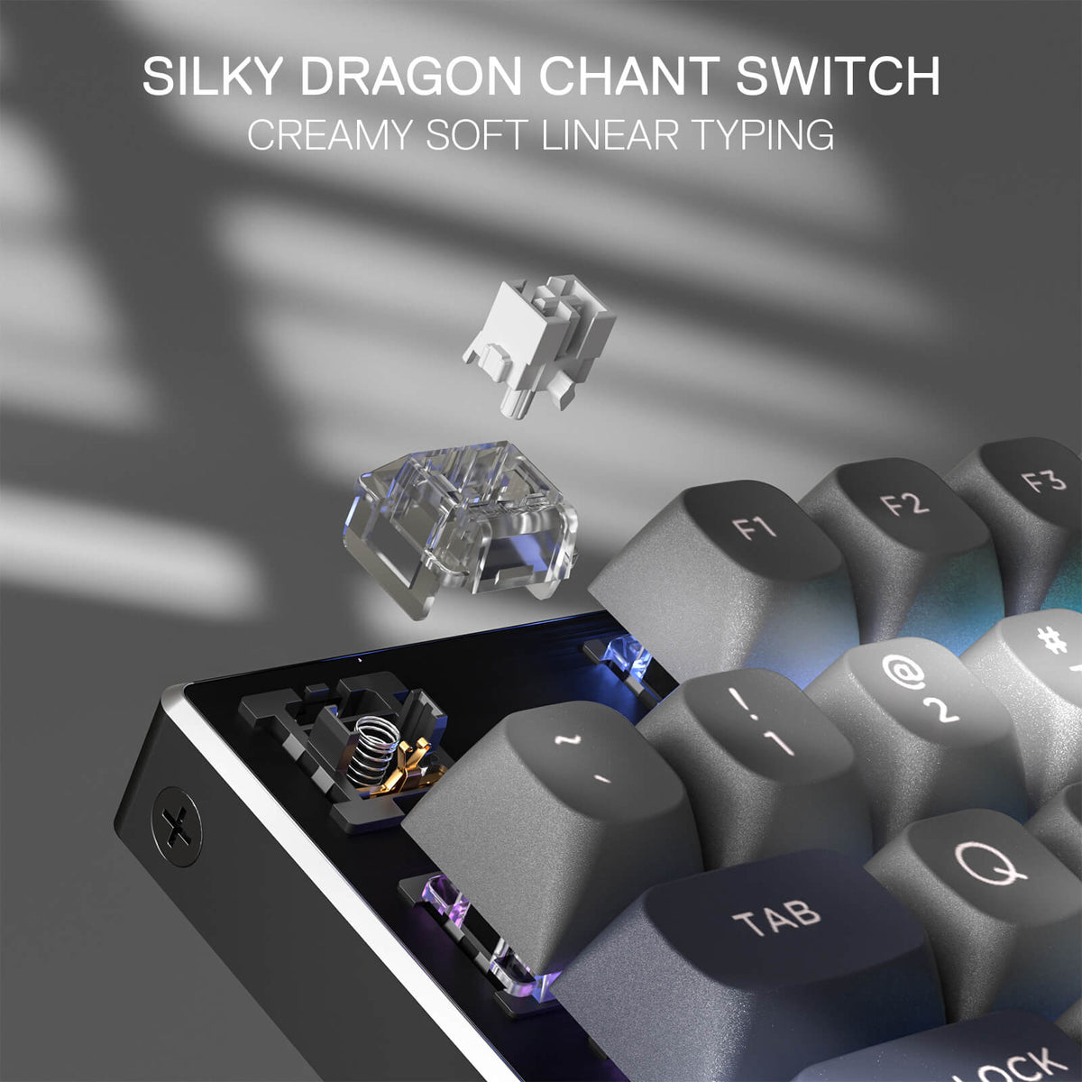 Redragon EU K556 SE Wired Gaming Keyboard, 104 Keys Hot-Swap Mechanical Keyboard w/Original Aluminum Base, Upgraded Socket, Noise Dampening Kit, PBT Keycaps & Custom Linear Switch, Dawn Sakura Color