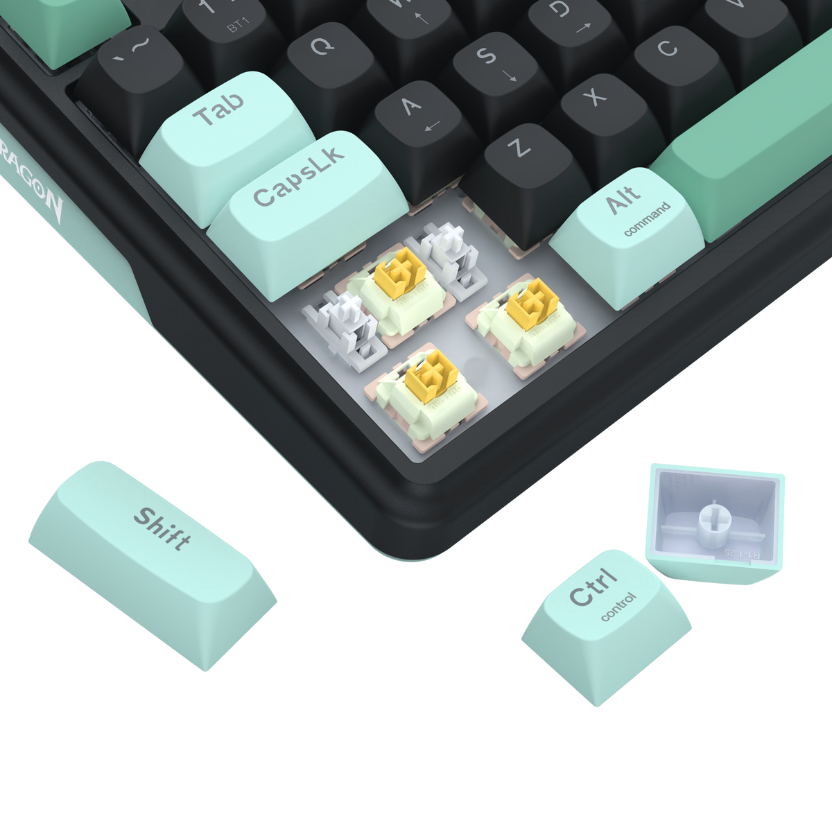 Redragon K768 PRO Wireless 100-Key Gasket Gaming Keyboard, Screen & Knob | Easy-Control LED Info Display + 8000mAh, 0-Delay Tri-Mode, Cushioned 5-Layer Noise Dampening for Creamy Thocky Sound, Practical 95% Size Green & Black