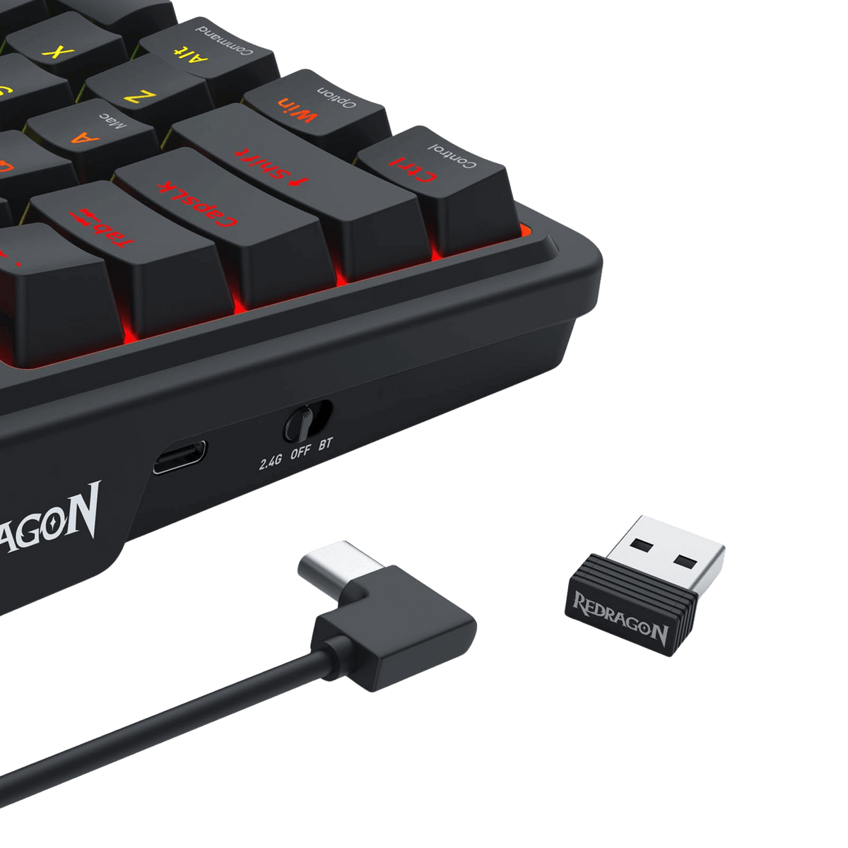 Redragon K719 Wireless Gasket Gaming Keyboard w/Hype Screen & Knob, 95 Keys Mechanical Keyboard, Easy-Control 1.14’’ TFT Info Display, 5-Layer Noise Dampening, Custom Linear Switch, Essential Black