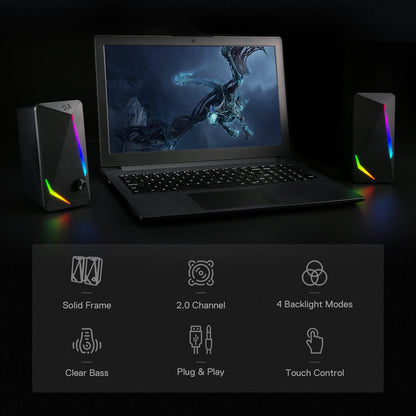 Redragon EU GS510 RGB Desktop Speakers