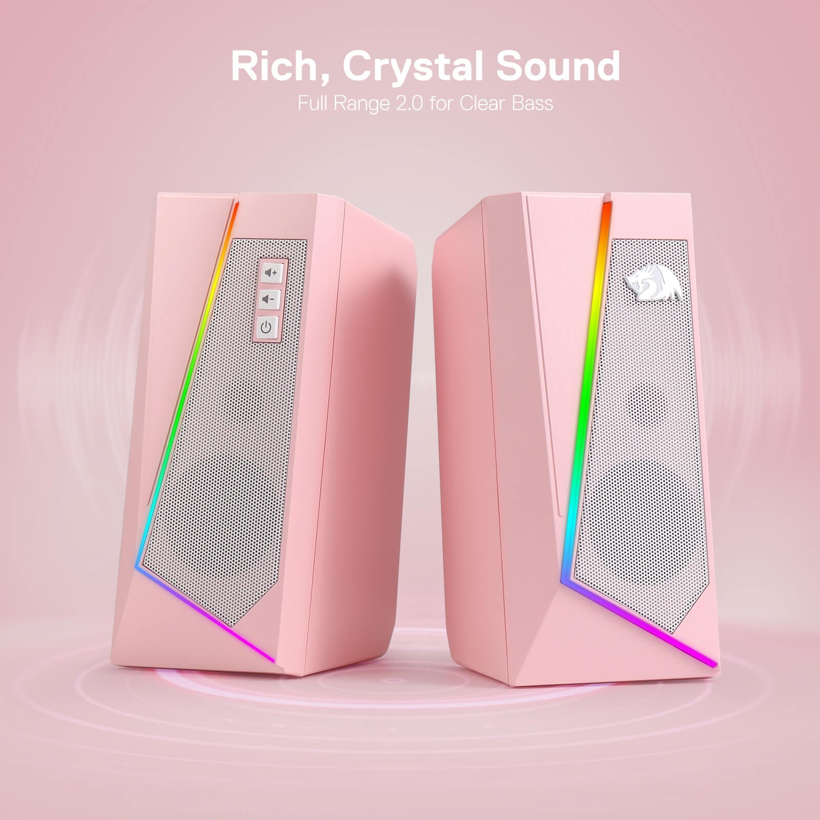 Redragon EU GS520 RGB Pink Speakers