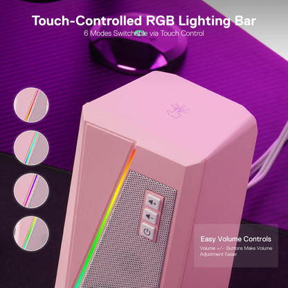 Redragon EU  GS520 RGB Pink Speakers
