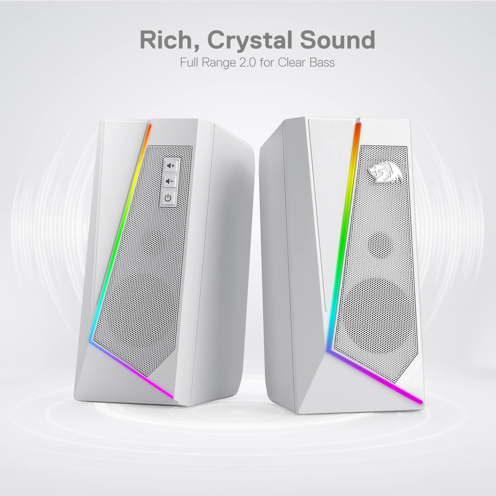 Redragon EU GS520 RGB white Desktop Speakers