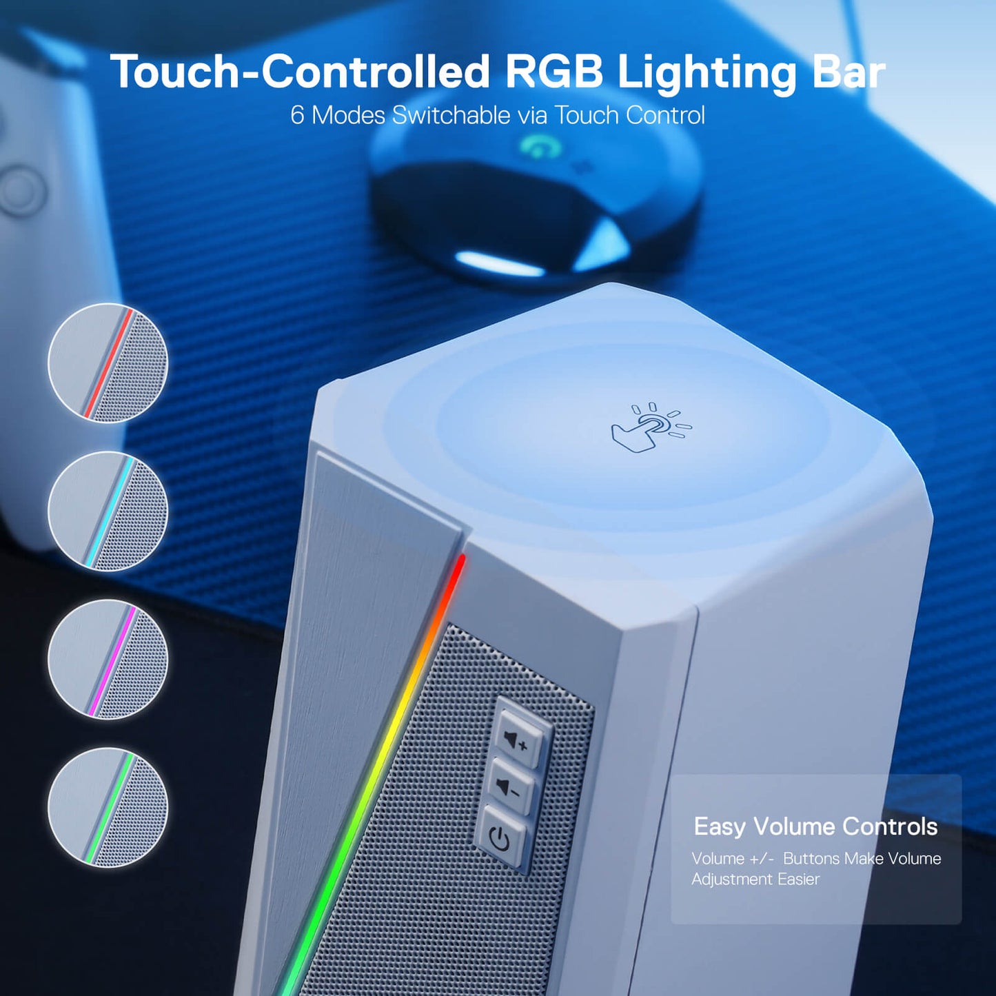 Redragon EU  GS520 RGB white Desktop Speakers