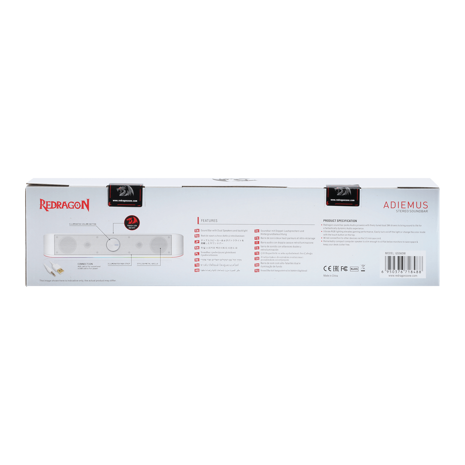 redragon EU GS560 RGB Desktop Soundbar