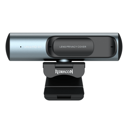 Redragon EU GW911 4K Webcam for PC, Ultra HD with Dual Noise-Cancelling Mic, PDAF Auto Focus, Auto Light Correction, Plug & Play, Privacy Cover – Works w/Zoom/Teams/Skype/Google Meet