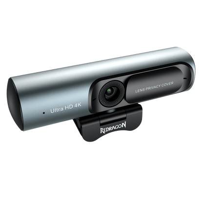 Redragon EU webcam with Ultra HD 4K label on a black background