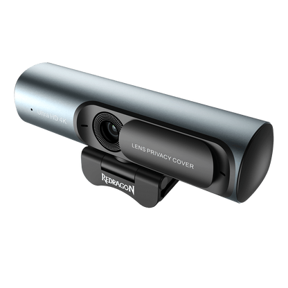 Redragon EU GW911 4K Webcam for PC, Ultra HD with Dual Noise-Cancelling Mic, PDAF Auto Focus, Auto Light Correction, Plug & Play, Privacy Cover – Works w/Zoom/Teams/Skype/Google Meet