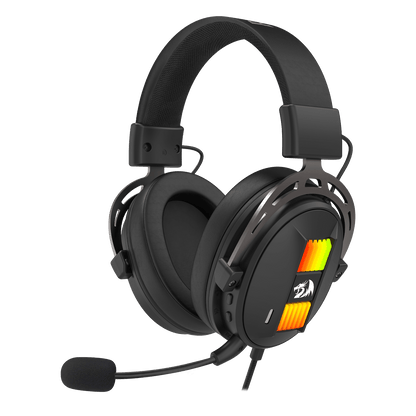 Redragon EU H375 Wired Gaming Headset, 53mm Drivers 7.1 Surround Sound, Detachable Noise Cancelling Mic, USB Computer Headset with RGB, Lightweight Design for PC/Laptop/PS4
