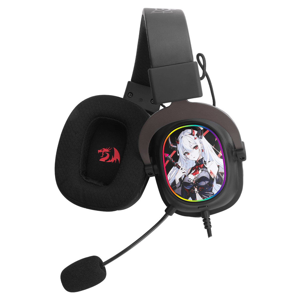 Redragon EU H510 AK RGB Wired Gaming Headset - 7.1 Surround Sound - 53MM Audio Drivers in Memory Foam Ear Pads w/Replaceable Shell- Multi Platforms Headphone - USB Powered for PC/PS4/NS