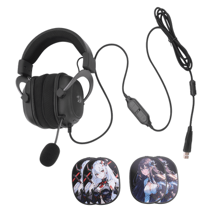 Redragon EU H510 AK RGB Wired Gaming Headset - 7.1 Surround Sound - 53MM Audio Drivers in Memory Foam Ear Pads w/Replaceable Shell- Multi Platforms Headphone - USB Powered for PC/PS4/NS