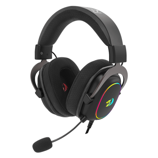 Redragon EU H510 AK RGB Wired Gaming Headset - 7.1 Surround Sound - 53MM Audio Drivers in Memory Foam Ear Pads w/Replaceable Shell- Multi Platforms Headphone - USB Powered for PC/PS4/NS