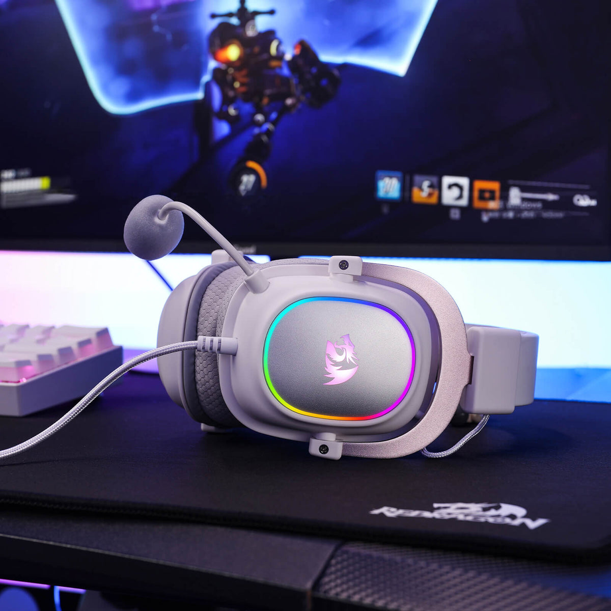 Redragon EU H510 Zeus-X RGB White Wired Gaming Headset - 7.1 Surround Sound