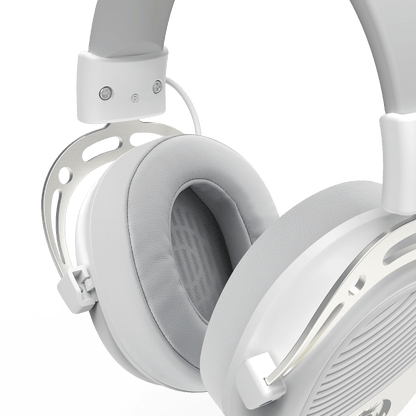 Redragon EU H730 USB Wired Gaming Headset - 53mm Drivers, 360° Spatial Sound, Detachable Noise-Canceling Microphone, Magnetic Replaceable Ear Cushions, Over-Ear Headphones Works for PC/PS4/PS5, White